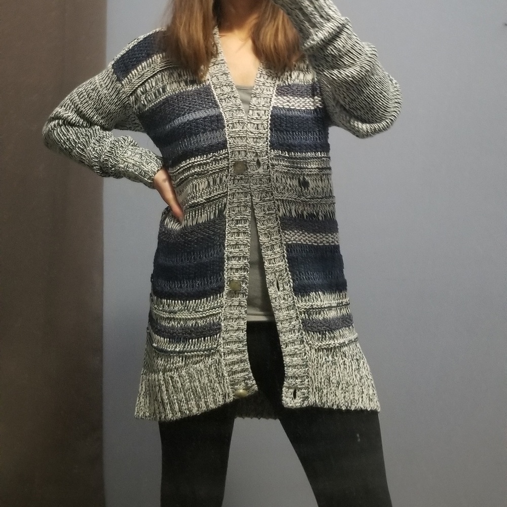 Blue Striped cardigan